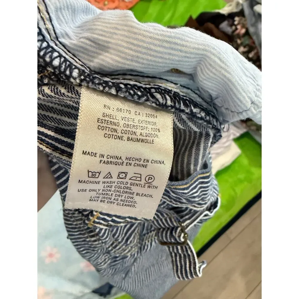 Anthropologie Pilcro and the Letterpress Striped Denim Skirt Sz 4
